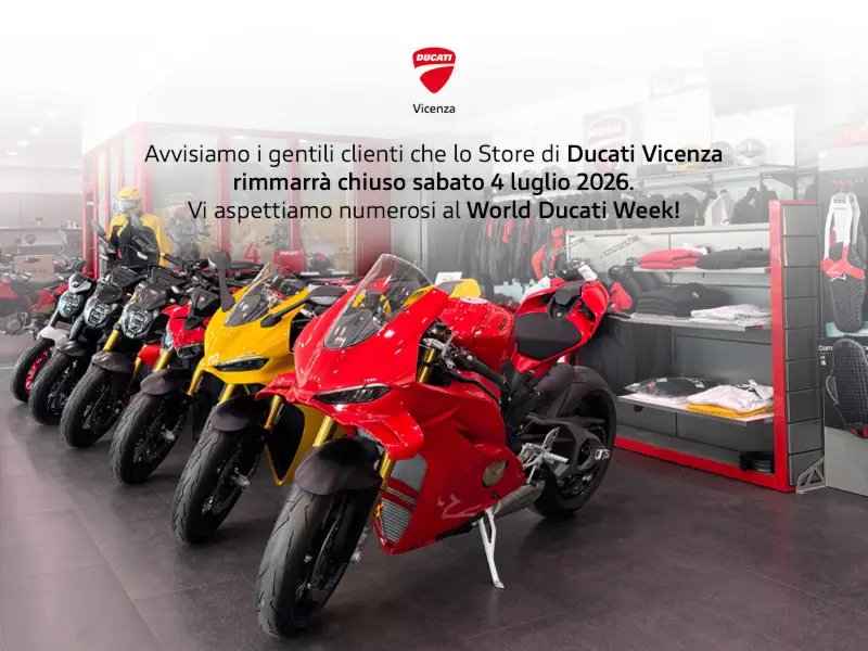 <p>CHIUSURA STRAORDINARIA DUCATI VICENZA</p>